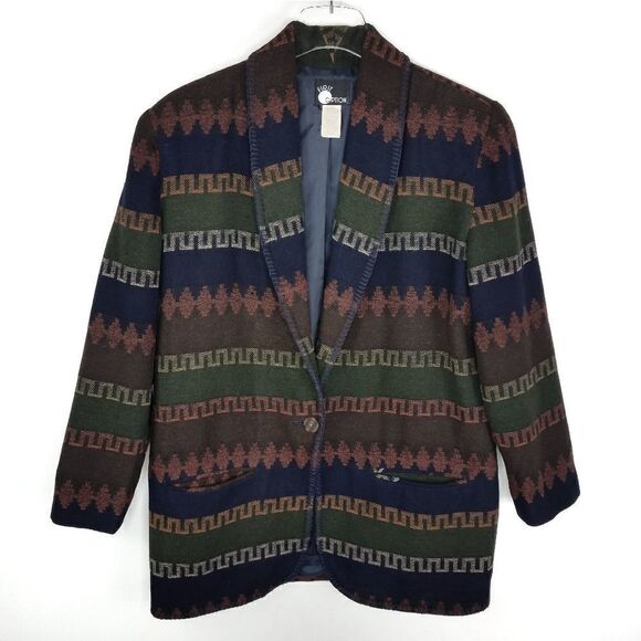 Vintage First Option Southwest Wool Blend Blazer - Picture 1 of 11